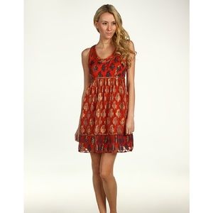Free People Metallic Jacquard Beaded Dress